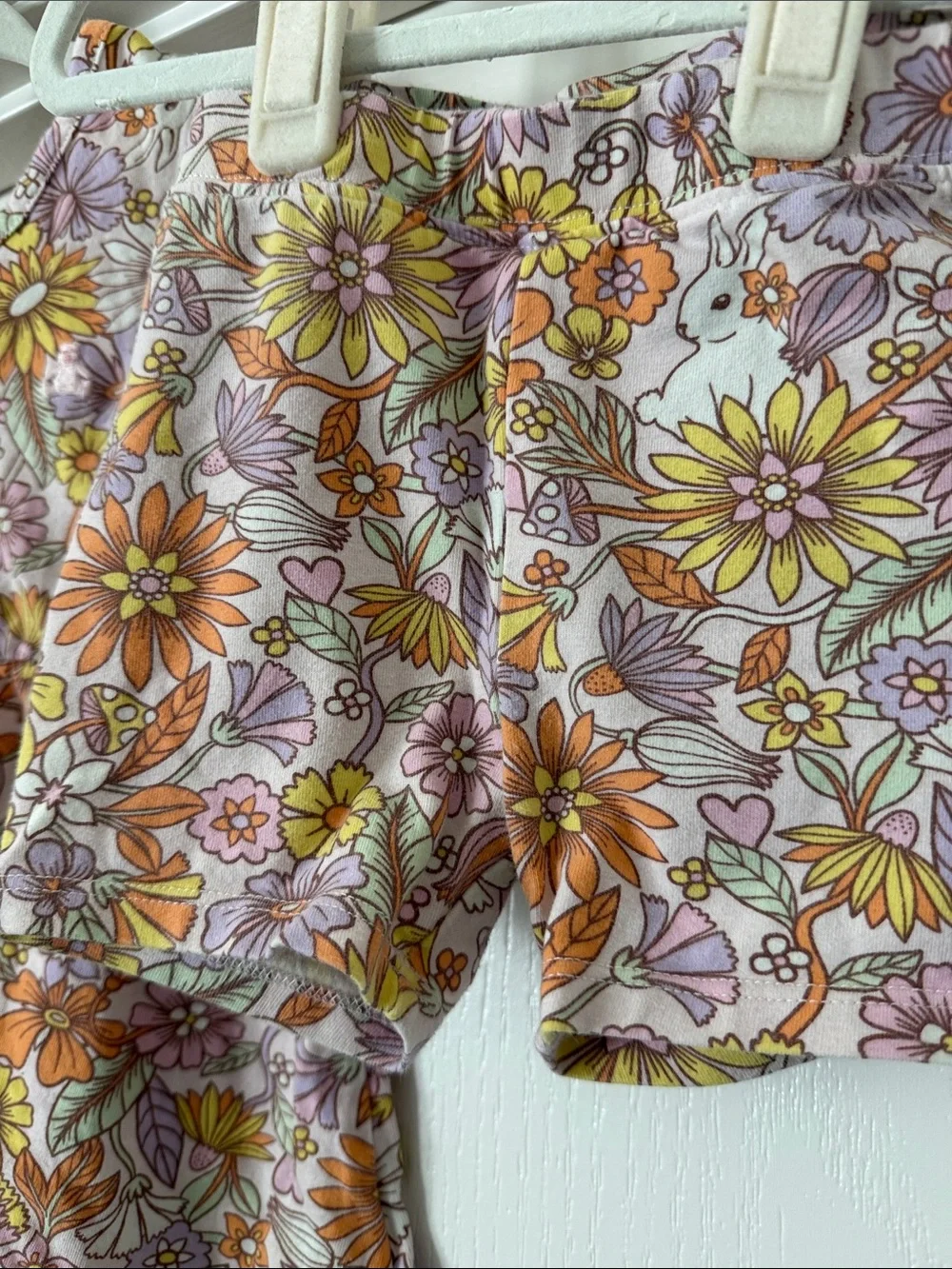 GAP Floral Short Sleeve Top & Bike Shorts Set